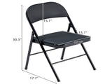 6pcs Elegant Foldable Iron & PVC Chairs for Convention & Exhibition Black 76060515