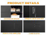 6-Door Employee Storage Locker, Metal Lockers for Office, Gym, School, and Homewith Card Slot 30035722