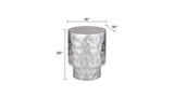 ET-90-30-16 END Table Modern Style Table made with Metal in Silver B009P321120