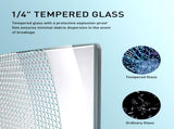 56" - 60" W x 76" H Frameless Shower Door Soft-closing Single Sliding, 1/4" Tempered Glass W1573P198748