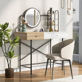 ZNTS GO 40" Makeup Vanity Desk with 3-Mode Lighted Mirror & Wireless Charging Station , Vanity Table with N704P179781K