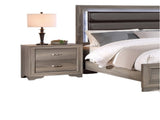 Modern 1pc Nightstand Wooden Bedside Table 2- Drawers Bedroom Furniture B011P197293