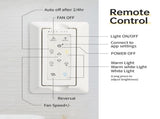 52 Inch Modern Ceiling Fan With Dimmable LED Light 5 Solid Wood Blades Smart Remote Control W934P195842
