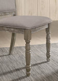 ZNTS Ferran Wood Pedestal Dining Chair in Reclaimed Gray, Set of 2 T2574P164567