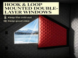 Insulated Pop-Up Ice Fishing Tent 3-4 Person Hub Style with Double Zipper Doors 88793343