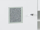 Elizaveta Faux Crystal Diamonds & White High Gloss Finish Server B2726P348940