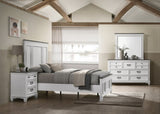 Clelane Wood Bedroom Set with Shiplap Panel Queen Bed, Dresser, Mirror, and Two Nightstands T2574P202587