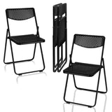 ZNTS 4 Pack Plastic Folding Chairs, Lightweight Stackable Commercial Chairs, Portable Event Seats Indoor 82654466