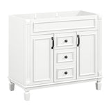 ZNTS 36'' Bathroom Vanity without Top Sink, Cabinet only, Modern Bathroom Storage Cabinet with 2 Soft WF305078AAK