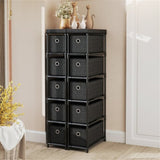 Modern Minimalist Chest of Drawers - 5 Drawers Countertop, Industrial Wood Top, Versatile as Side 52539284