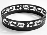 32in Fire Ring, Elk Pattern, Round, Iron 30608248