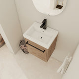 18'' Floating Wall-Mounted Vanity with Ceramic Sink & Soft-Close Cabinet Door, For Small W999P236339