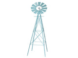 8FT Weather Resistant Yard Garden Windmill Blue 54241539