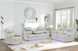 Challenger Modern Contemporary LED Power Recliner Sofa including cup holders made with wood and B009P294753