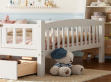 Full Platform Bed with Full-length Guardrails, Kids Platform Bed with Storage Drawers, Childlike and W1580P534503