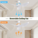 38 Inch Ceiling Fan Without Light, Modern Indoor Outdoor Ceiling Fans with DC Motor Remote Control W882P164174
