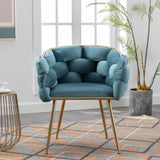 Luxury modern simple leisure velvet single sofa chair bedroom lazy person household dresser stool W1170109326