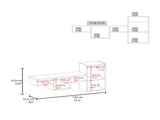 White Wall-Mounted Shelf Unit with 5 Shelf B062P252161