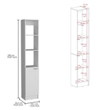 Parks Linen Bathroom Storage Cabinet with one Doors, Tall Bathroom Cabinet with 6 Shelves, for B200P188844