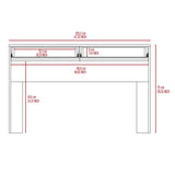 ZNTS Black Wengue 2-Drawer Computer Desk B06280444