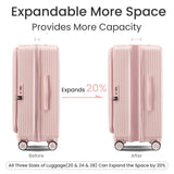 Luggage Sets 3 Piece, Expandable Carry On Luggage with TSA Lock Airline Approved, 100% PC W2098P147842