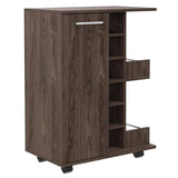 Tennessee Bar Cart, One Cabinet With Division, Six Cubbies For Liquor, Two Shelves B128P176191
