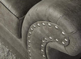 Leinster Faux Leather Upholstered Nailhead Loveseat T2574P196950