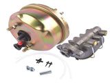 7" Zinc Street Rod Rat Rod Power Brake Booster Assy w/ Bail Top Master Cylinder 37847288