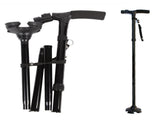 5-Levels Adjustable Height Stick Portable Foldable Cane Travel Camping Hiking 18133745