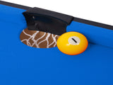 5-in-1 Multi-Game Table - Billiards, Push Hockey, Foosball, Ping Pong, and Basketball brown /blue W465P164156