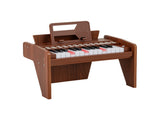 25 Keys Mini Digital Piano for Kids Age 3, Lighted Teaching Mode with 6 Tones & 15 Demo Songs-Brown 73025017