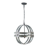 ZNTS 4 - Light Galvanized Chandelier, Hanging Light Fixture with Adjustable Chain for Kitchen Dining Room W2078138929