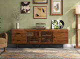 78" TV Stand for TVs Up to 85", TV Console for Living Room, Media Console with Two Drawers, N710P510680P