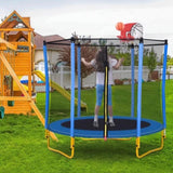 5.5FT Trampoline for Kids - 65" Outdoor & Indoor Mini Toddler Trampoline with Enclosure, Basketball 06871922