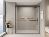 44-48 in. W x 72 in. H Double Sliding Shower Door, Semi-frameless Bathroom Sliding Door with 1/4" T5223P411680