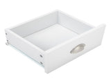 40*30*63cm Simple And Modern White Cabinet, MDF Spray Paint, High Legs, Two Drawers, Bedside Table 93586563