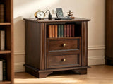 () 2-Drawer Bedside with Shelves and Sockets MDF Painted Retro Bedside 55091139