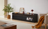 Mirod Modern TV Stand with Ample Storage,4 Drawer Design with Tempered Glass ,Built-in Charging N760P255436B