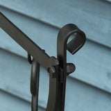 Firewood Rack with Fireplace Tools, Indoor Outdoor Firewood Holder, Flat Bottom with 2 Tiers for W2225142610