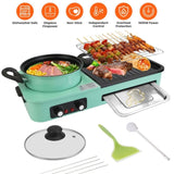 3-in-1 Electric Hot Pot with Grill & Fry Pan - 1600W Fast Even Heating, Independent Dual Temp 20063750