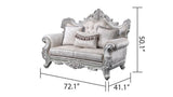 Melrose Traditional Loveseat champagne with silver brush B009138494