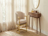 Modern Accent Chair Cozy Armchair Upholstered Reading Chair with Gold Metal Frame Living Room, N763P360688D