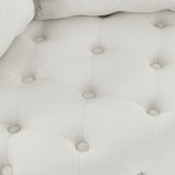 Velvet Upholstered Swivel Chair for Living Room, with Button Tufted Design and Movable Wheels, W48790918