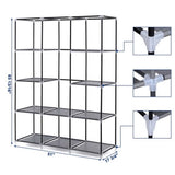 ZNTS 67" Portable Closet Organizer Wardrobe Storage Organizer with 10 Shelves Quick and Easy to Assemble 09015276