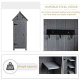 30.3"L X 21.3"W X 70.5"H Outdoor Storage Cabinet Tool Shed Wooden Garden Shed Gray W142267668