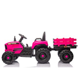 ZNTS Ride on Tractor with Trailer,24V 400W Powered Electric Tractor Toy w/Remote Control,electric car for W1578P194694