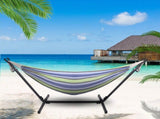 Portable Outdoor Polyester Hammock Set Green 38012549