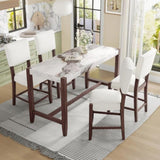 Mid Century Modern Bar Stools Set of 4, 40.4" Counter Stools Back, Linen Upholstered Barstools N752P269653K