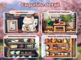 3d wooden puzzle for adults The Cherry Blossom Hut book nook with lights model kit dollhouse DIY 56239860