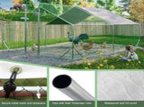 10 x 13ft Outdoor Large Metal Chicken Run Coop with 1 piece of Waterproof Cover, Garden Backyard 75157167